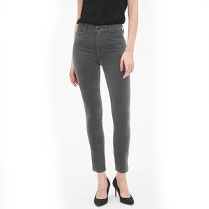 Gap High Rise True Skinny Ankle Grey Stretch Velvet Pants 29(8) -LIKE NEW